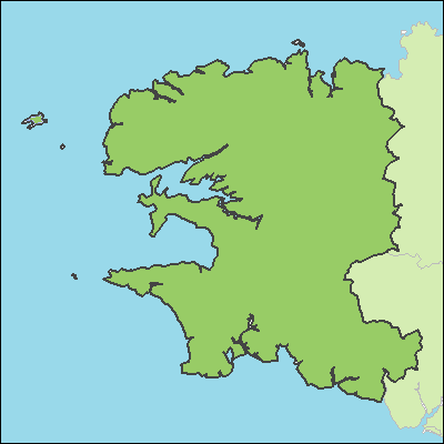 Carte du département du Finistère