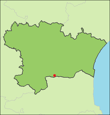 Carte du département de l'Aude