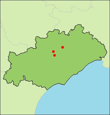 Carte du département de l'Hérault